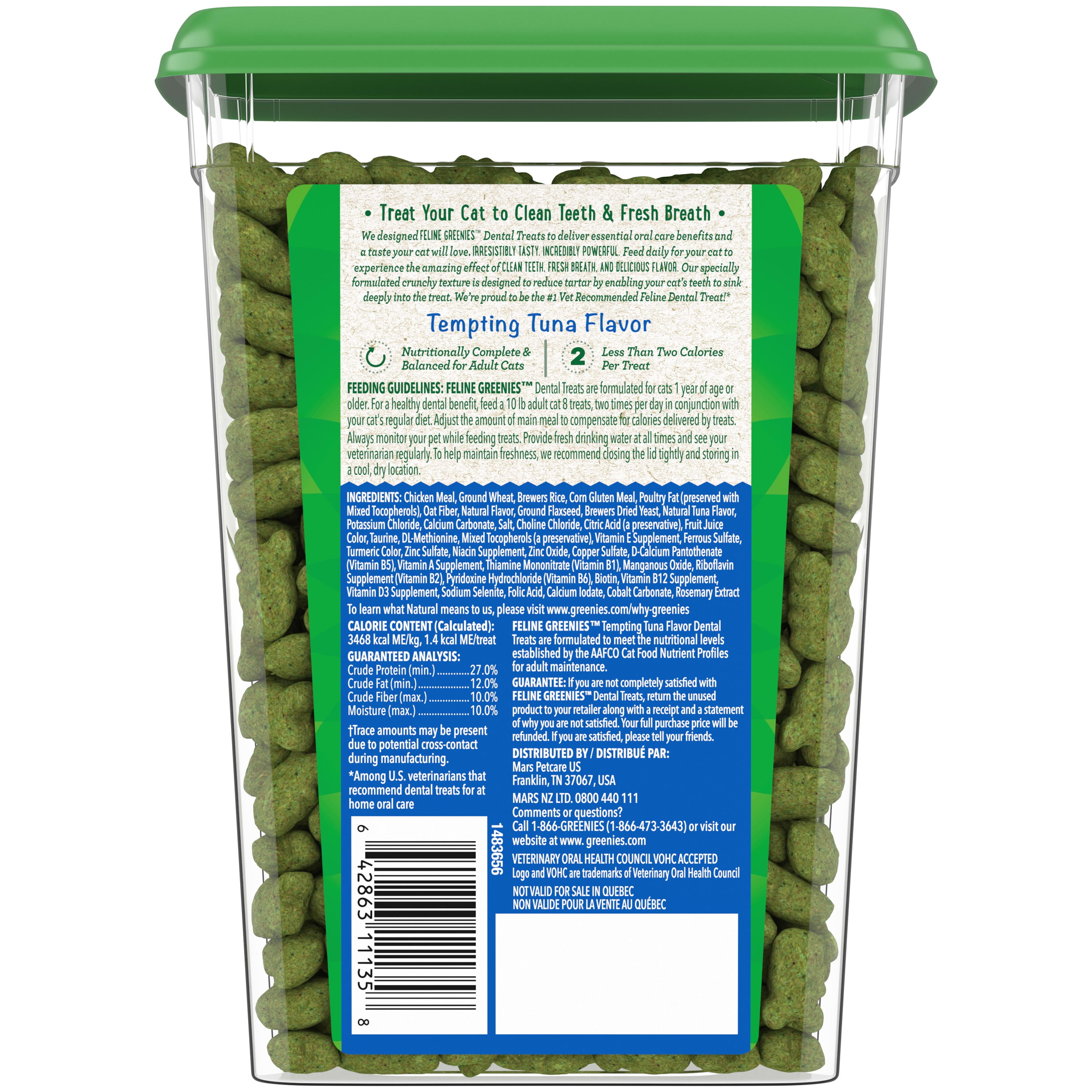 Tempting Tuna Feline Greenies Cat Treats, 9.75oz