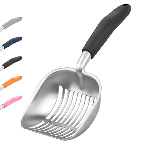 Aluminum Cat Litter Scoop with Silicone Handle