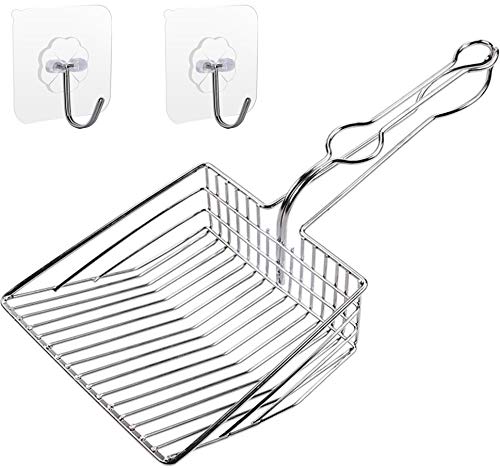 Jumbo Metal Cat Litter Scoop with Holder