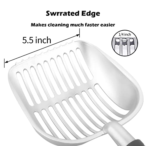 Aluminum Cat Litter Scoop with Silicone Handle