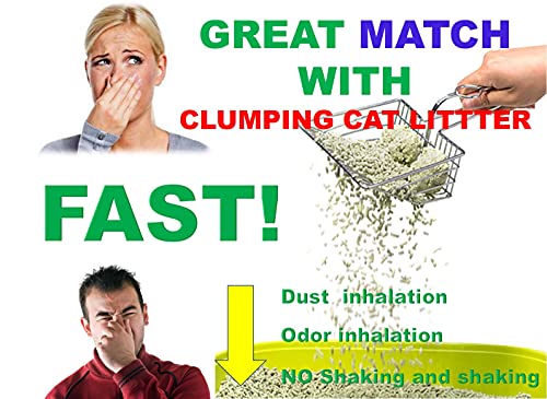 Jumbo Metal Cat Litter Scoop with Holder