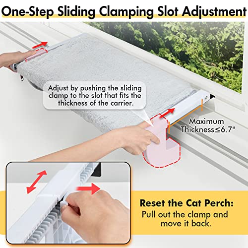 Window Mounted Cat Perch with Removable Covers