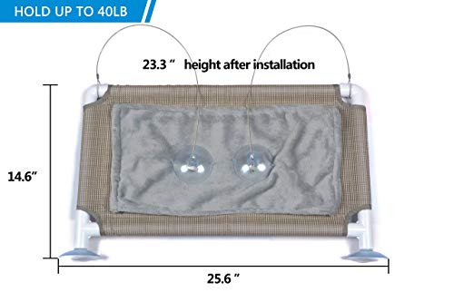 Window Mounted Cat Bed for Large Cats (Beige)
