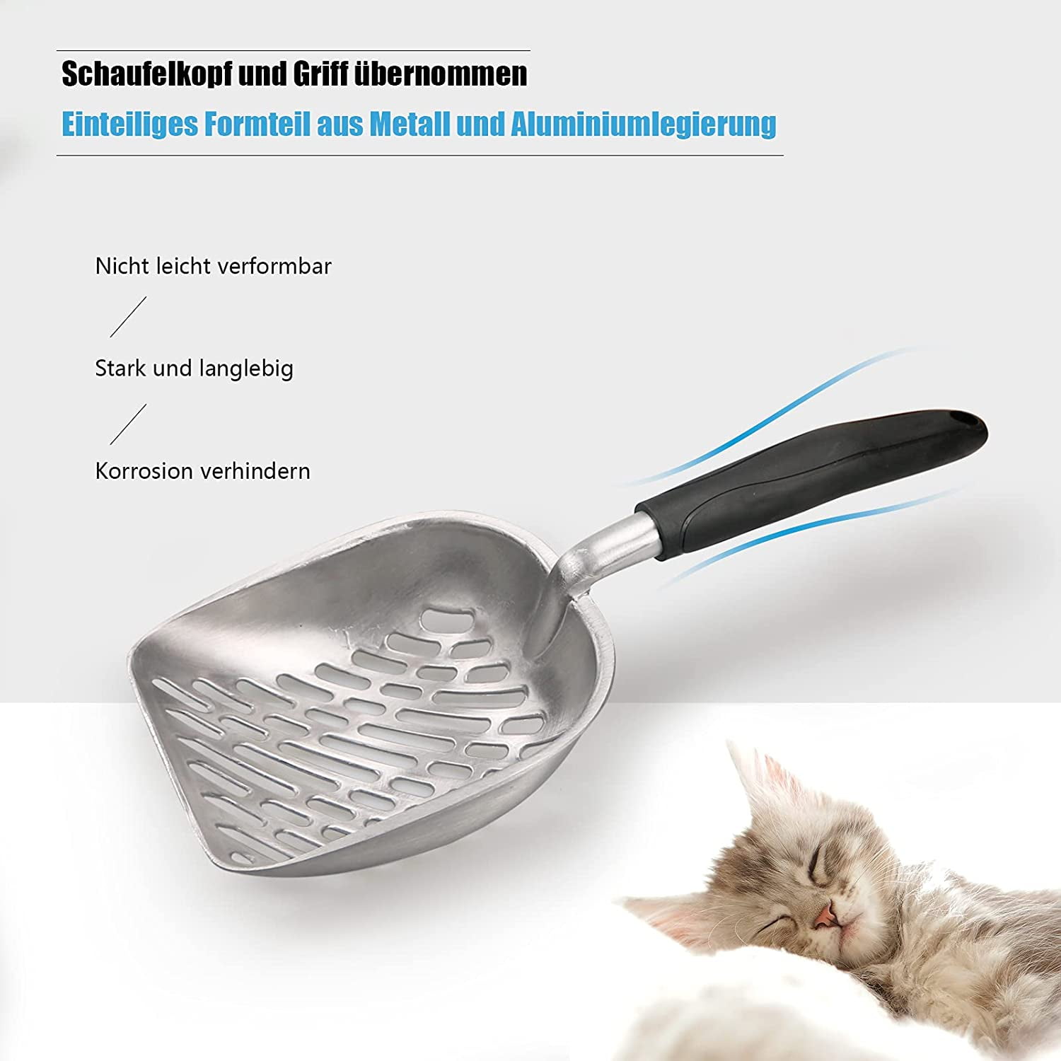 4-Piece Long-Handled Cat Litter Scoop Set