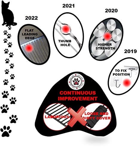 Jumbo Metal Cat Litter Scoop with Holder