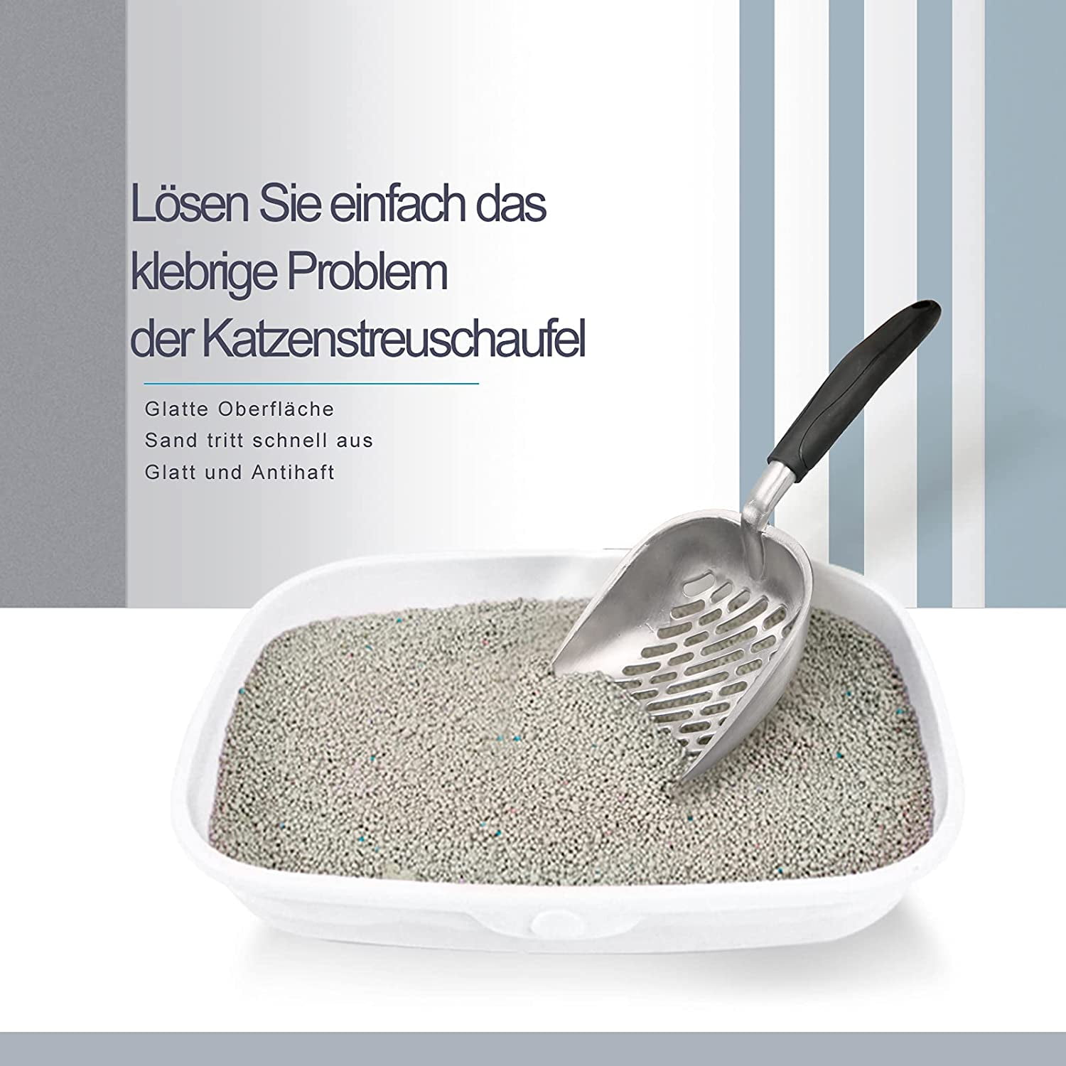 4-Piece Long-Handled Cat Litter Scoop Set