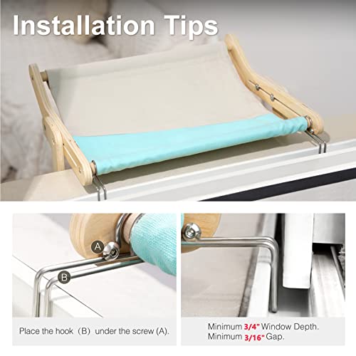 Adjustable Cat Window Perch Hammock - 40 lb Capacity