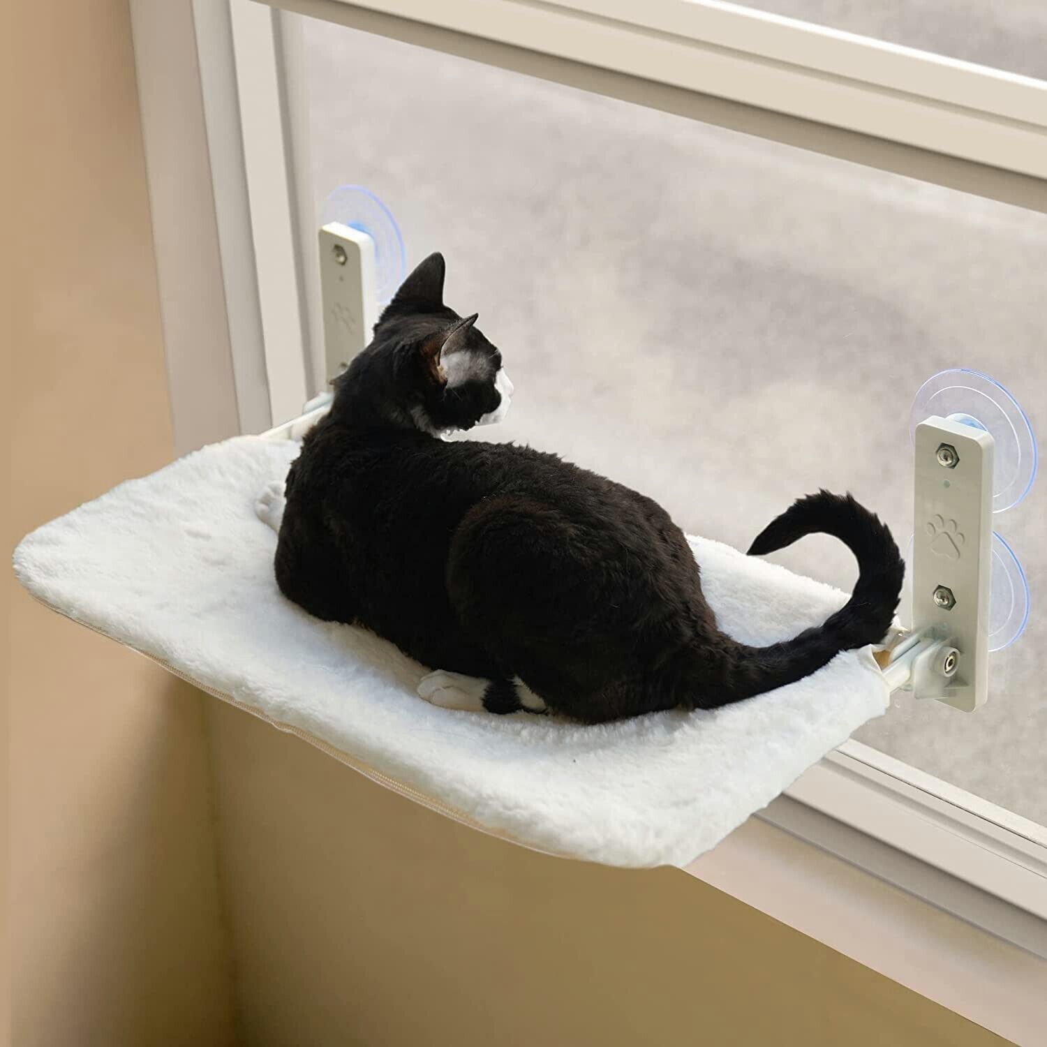 MEWOOFUN Cat Window Seat Perch Shelves - White
