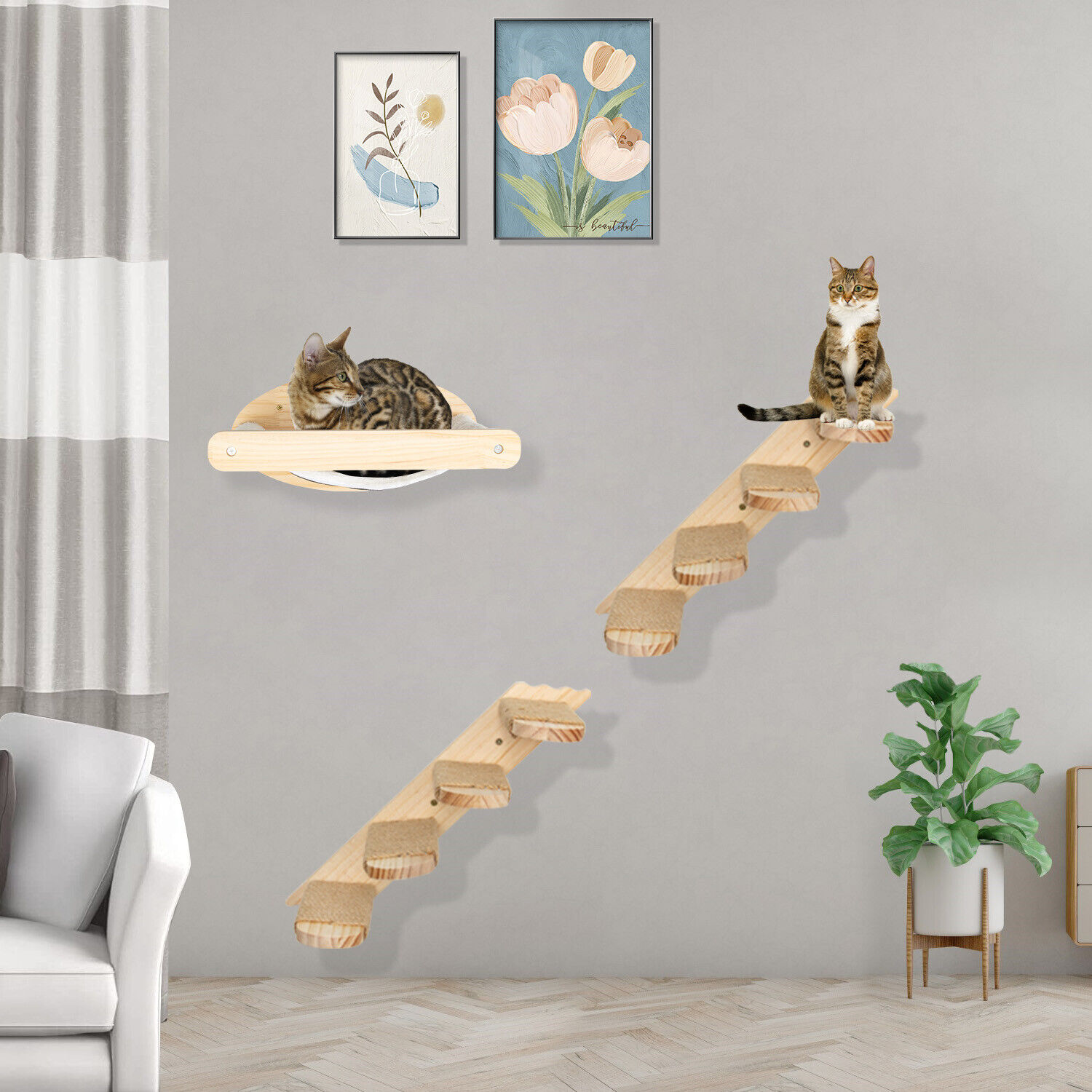 Wall Mounted Cat Climbing Furniture Shelf