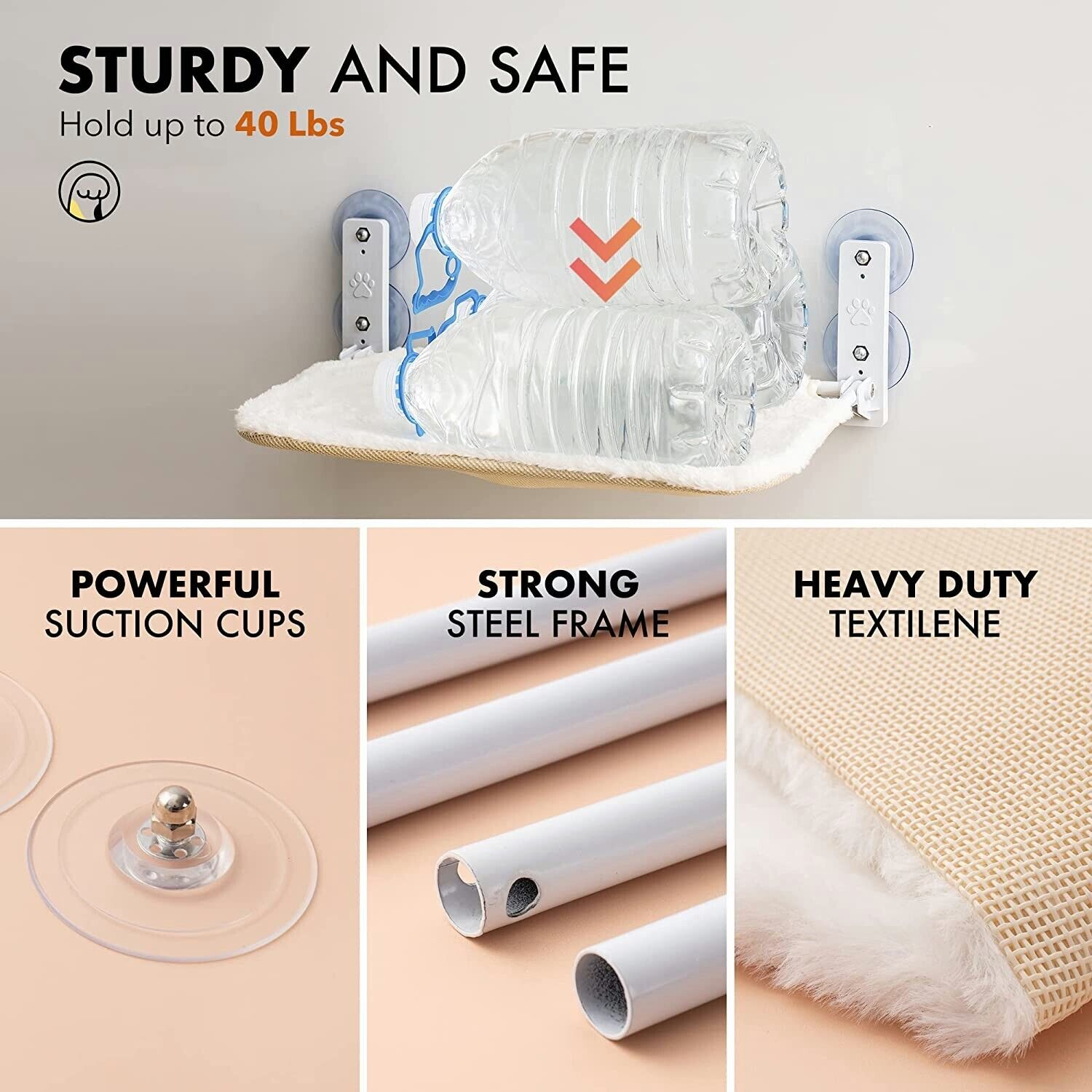 White Cat Window Hammock Bed by MEWOOFUN