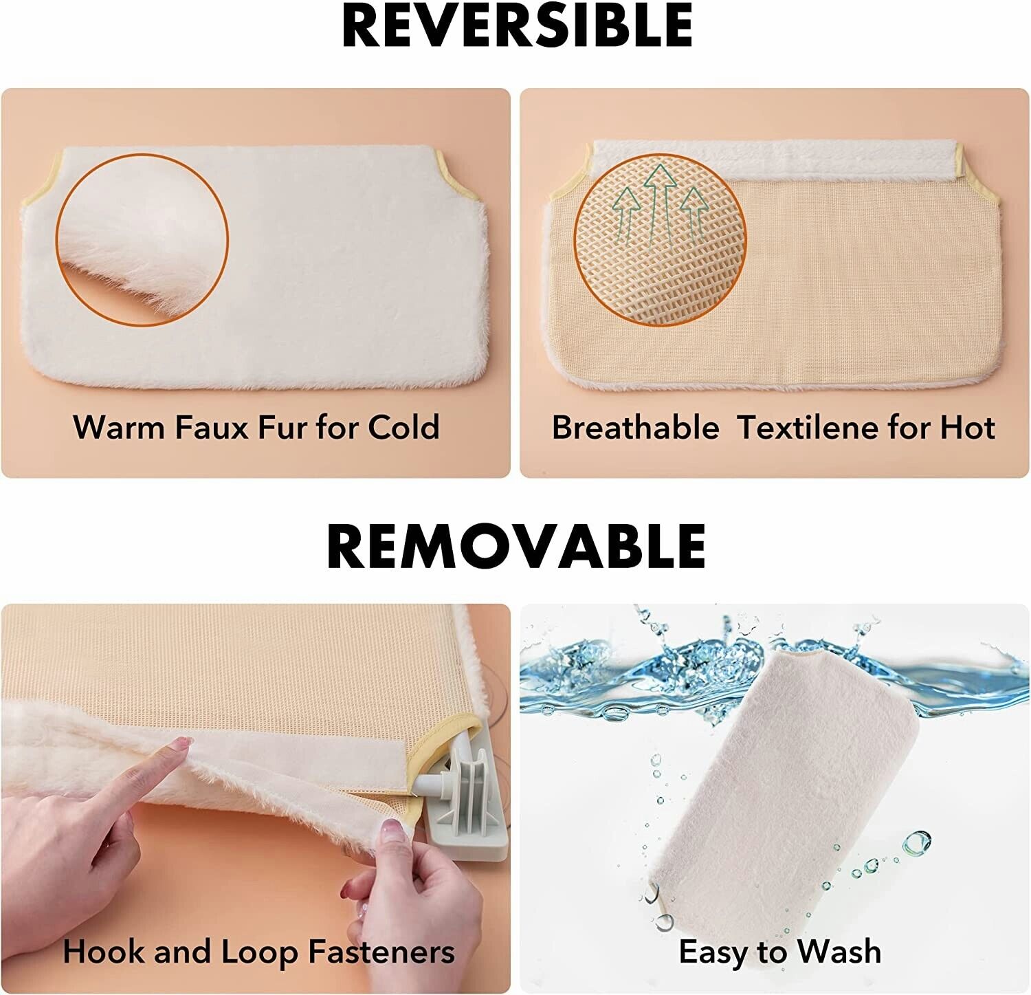 White Cat Window Hammock Bed by MEWOOFUN