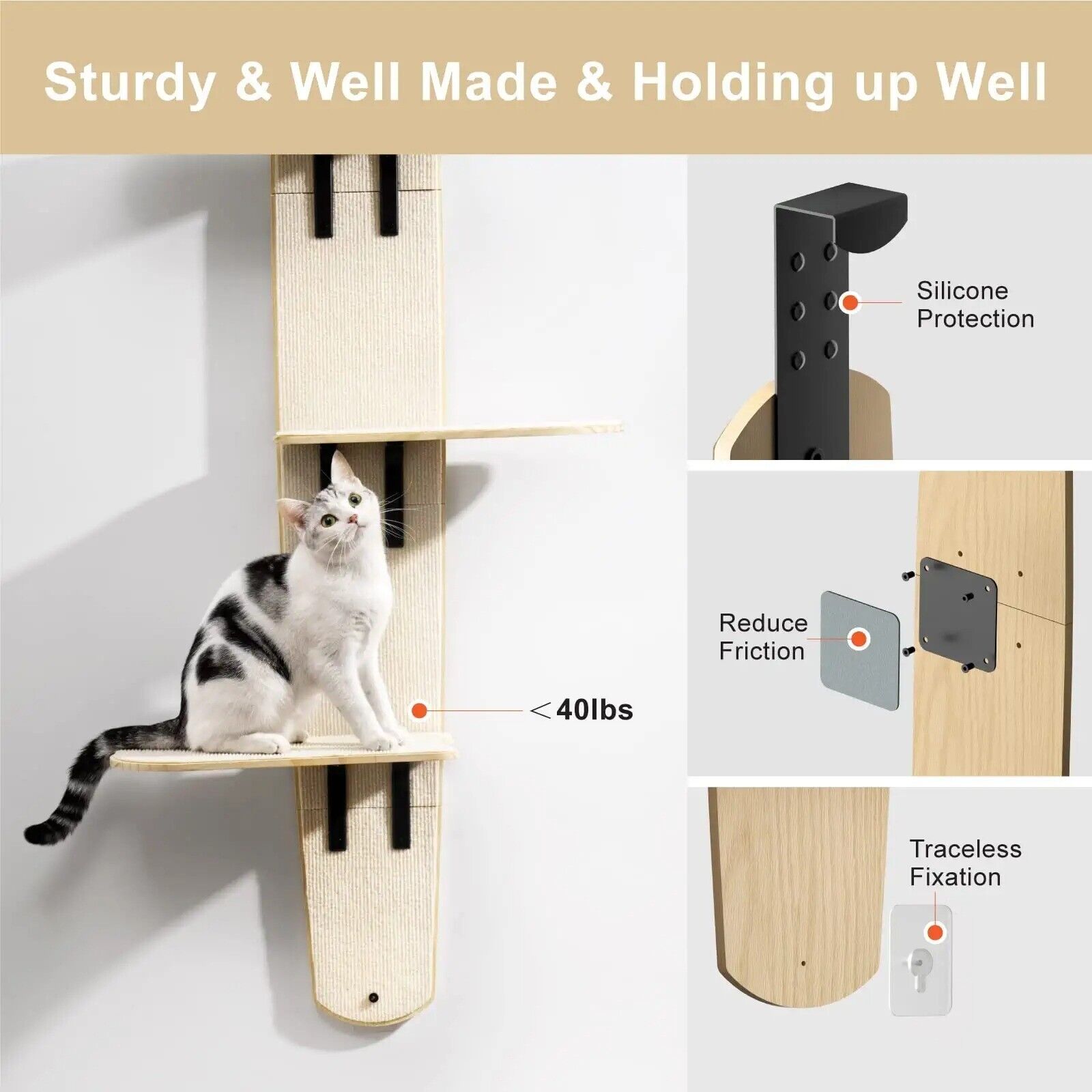 Eco-friendly Cat Climber & Bed Shelves
