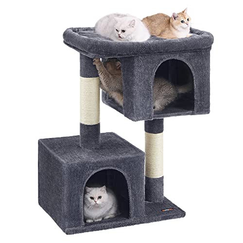 XL Smoky Gray Cat Tree with Scratch Post