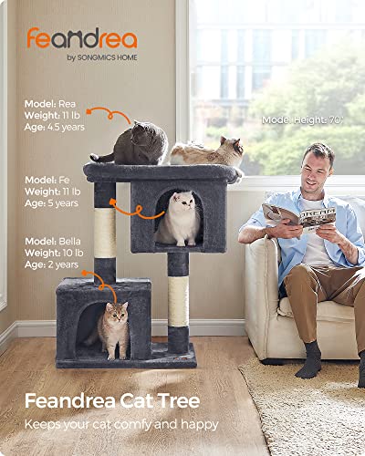 XL Smoky Gray Cat Tree with Scratch Post