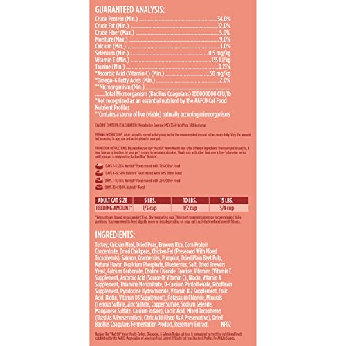 Nutrish Turkey & Salmon Cat Food, 3lbs