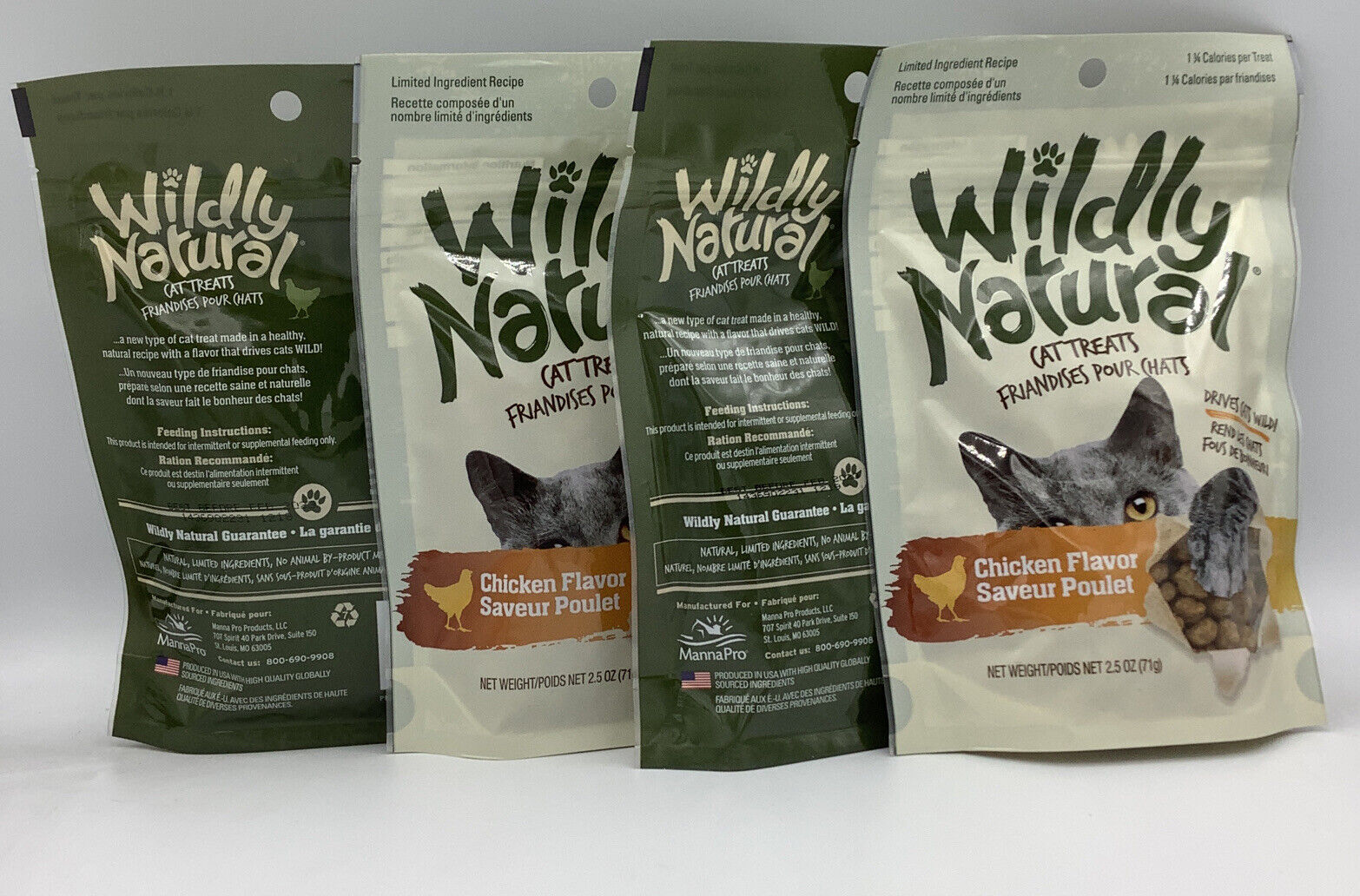 10 Chicken Wildly Natural Cat Treats, 2.5oz