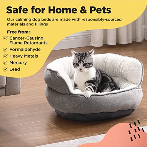 Sheri Orthopedic High Bolster Cat Bed - Gray