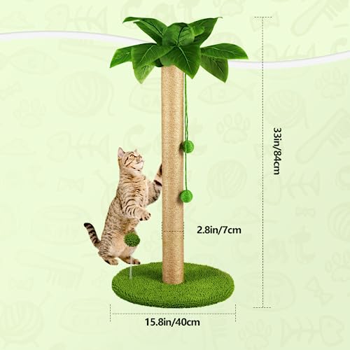 Tall Cat Scratching Post with Toys