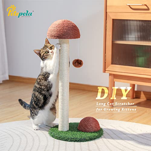 Mushroom Cat Scratching Post with Toy Ball