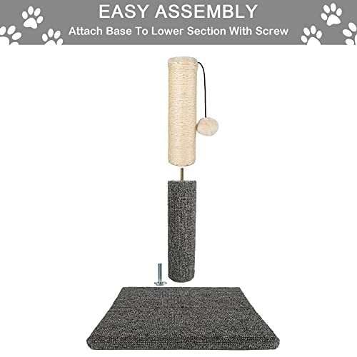 Ahomdoo 20.5" Cat Scratching Post with Ball Toy