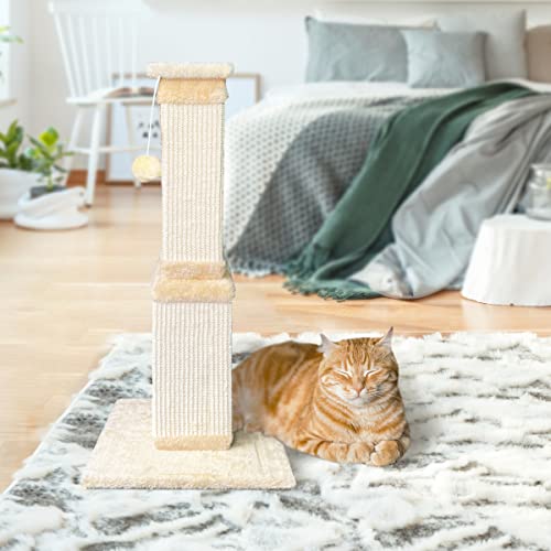 32" Modern Sisal Cat Scratcher Protects Furniture