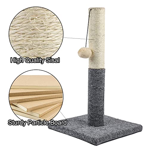 Ahomdoo 20.5" Cat Scratching Post with Ball Toy