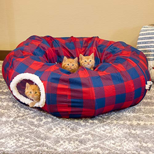 Large Cat Tunnel Bed with Pop-Up Feature