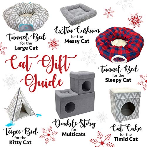 Large Cat Tunnel Bed with Pop-Up Feature