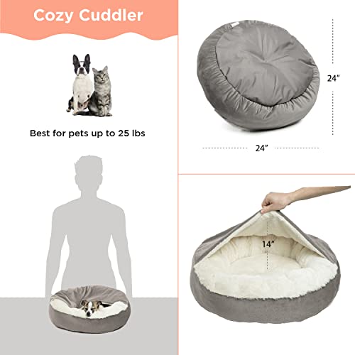 Sheri Cozy Cuddler Hooded Cat Bed