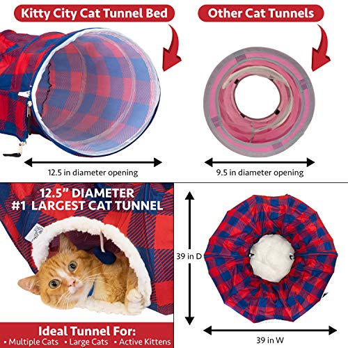 Large Cat Tunnel Bed with Pop-Up Feature