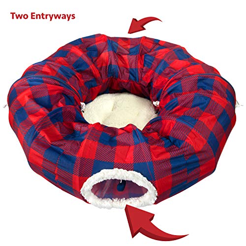 Large Cat Tunnel Bed with Pop-Up Feature