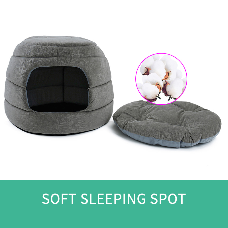 Foldable Pet Bed Igloo Dome Cama para gatos