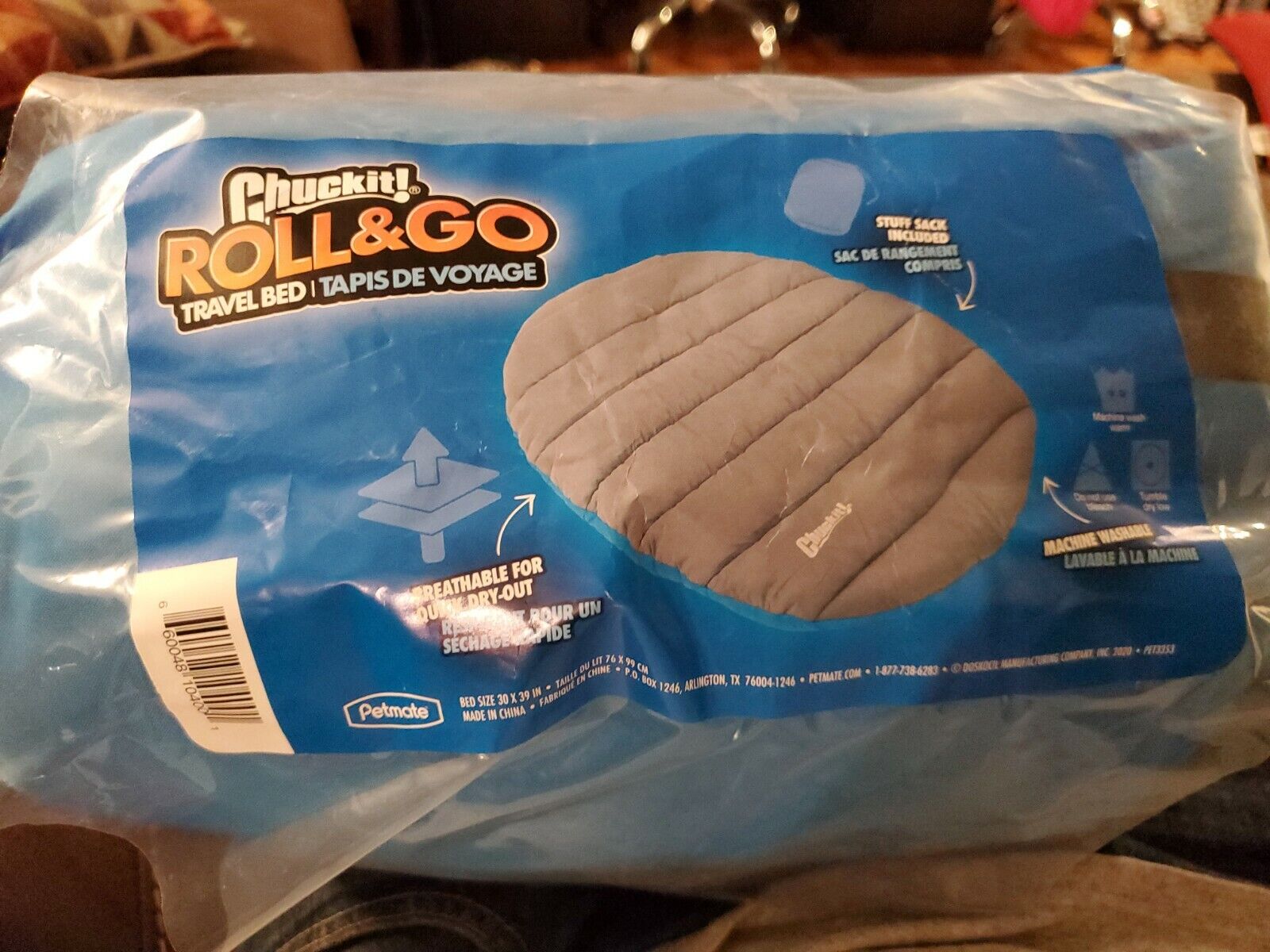 Chuckit! Portable Dog Bed, Blue