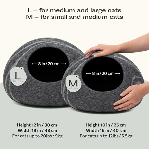 Handmade Merino House Bed for Cats