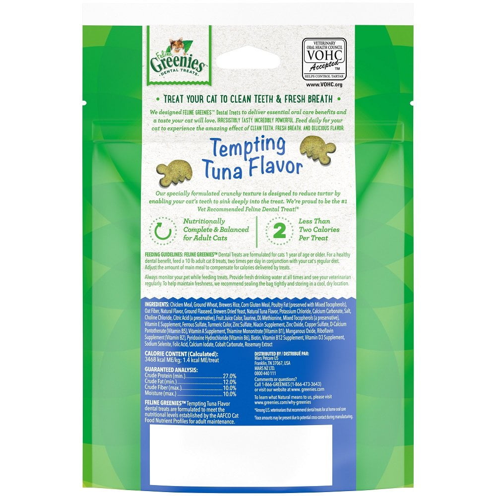 Natural Tuna Flavored Cat Dental Treats - 2.1 oz