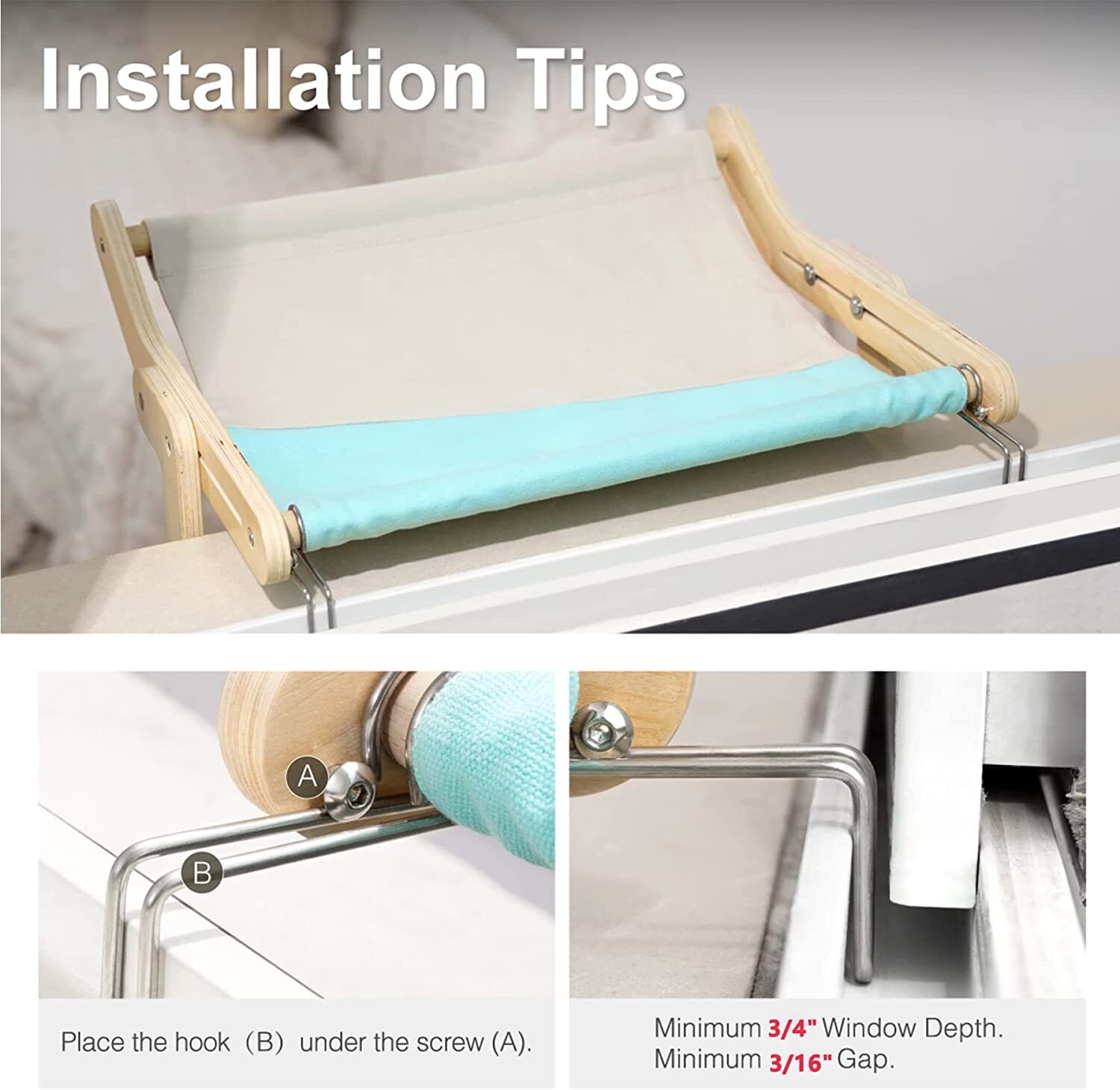 Adjustable Cat Window Hammock Perch