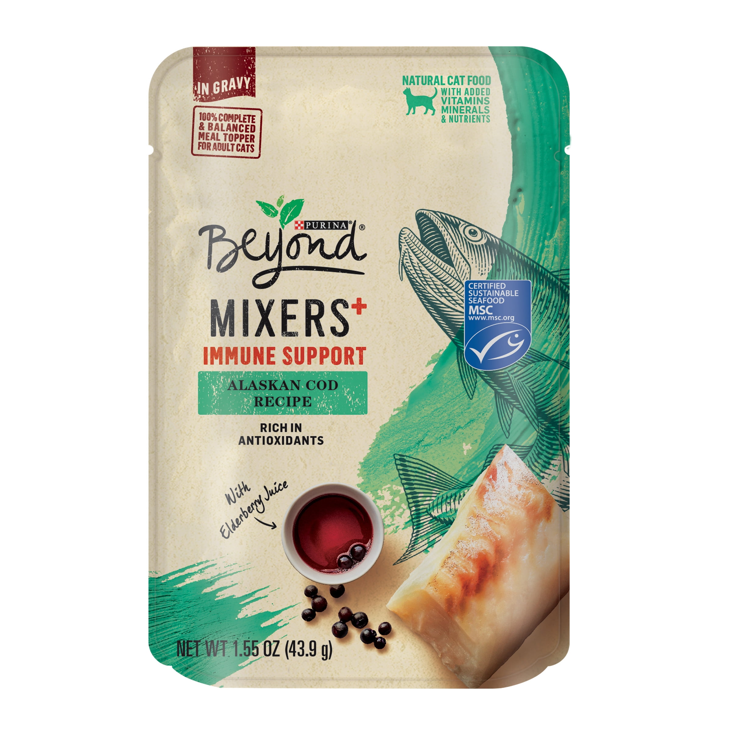 Cod Flavor Wet Cat Food (16 Pouches)