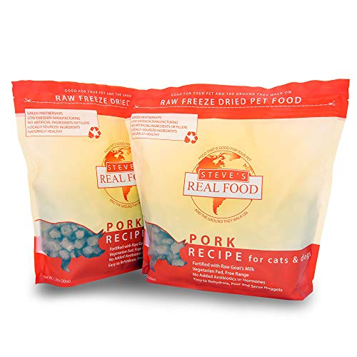 Steve's Freeze-Dried Pork Cat Food, 2-Pack, 2.5 lbs