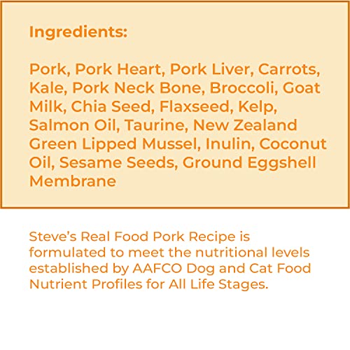 Steve's Freeze-Dried Pork Cat Food, 2-Pack, 2.5 lbs