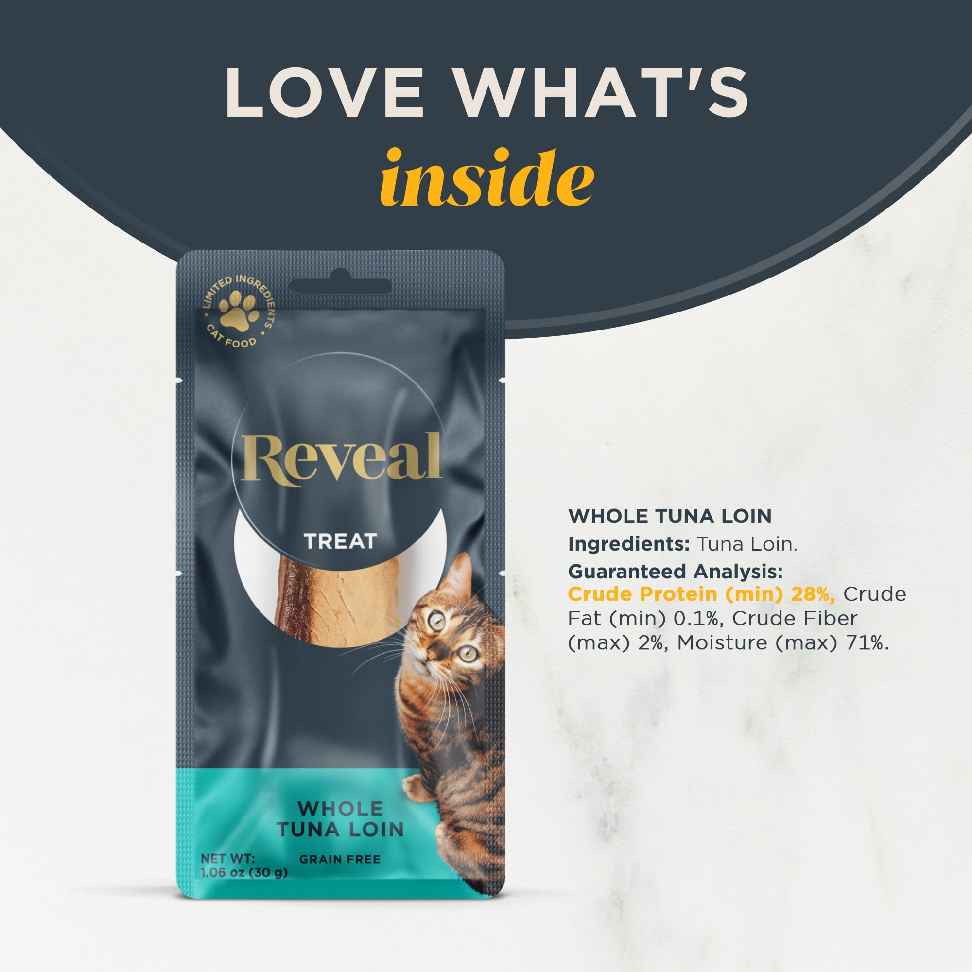 Reveal Natural Cat Treat, Whole Tuna Loin, 1.06 oz