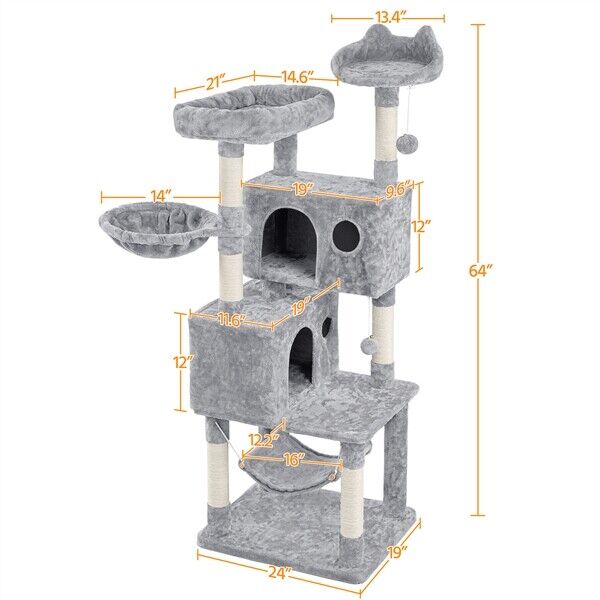 Multi-level Cat Tree with Condos and Perch