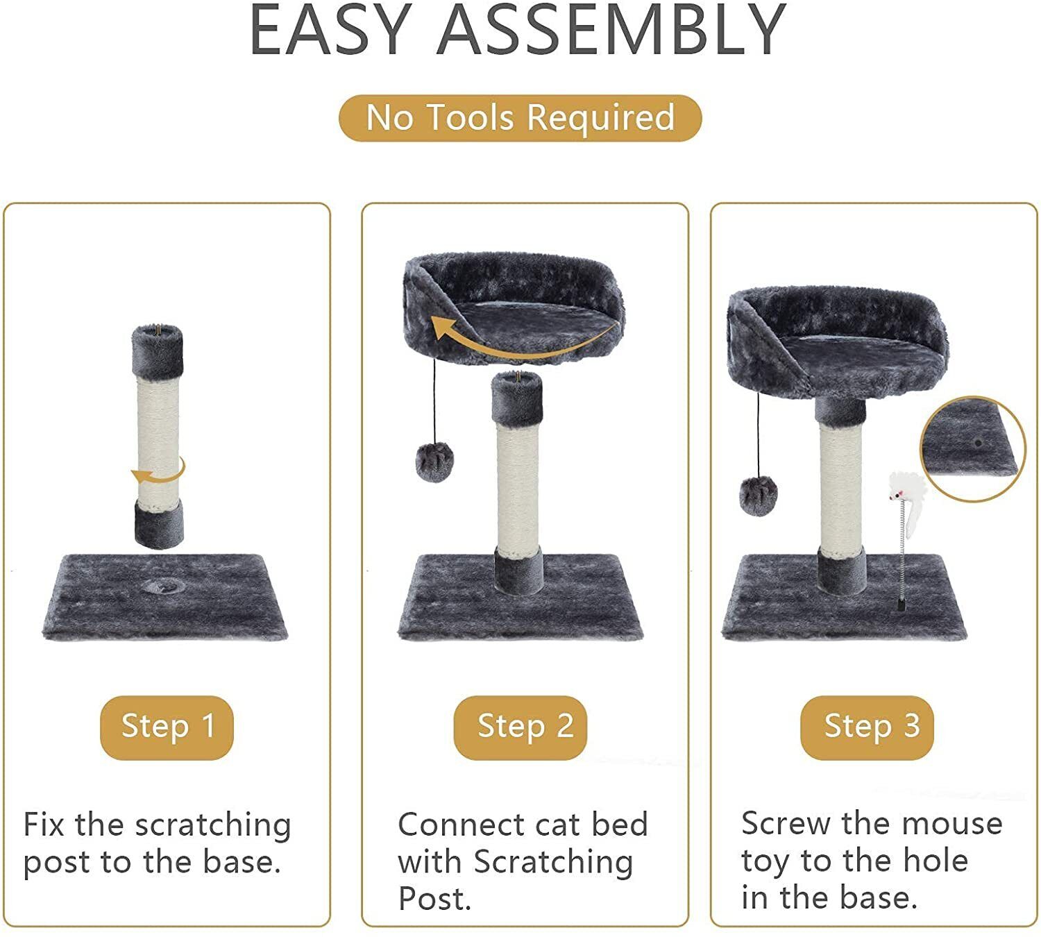 Large Gray Cat Tree Condo & Activity Center