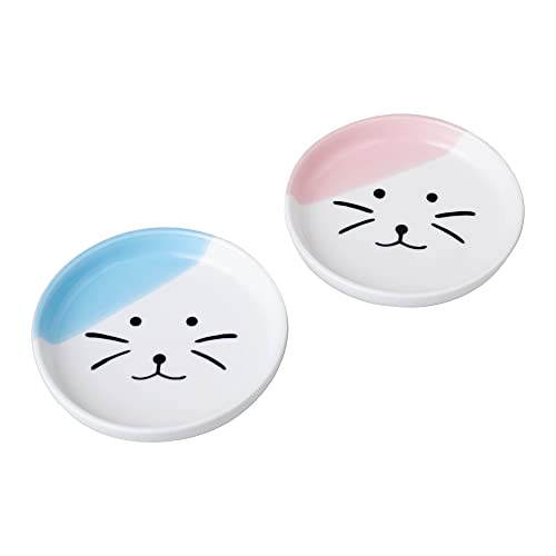 Ceramic Cat Food Bowls, Set of 2