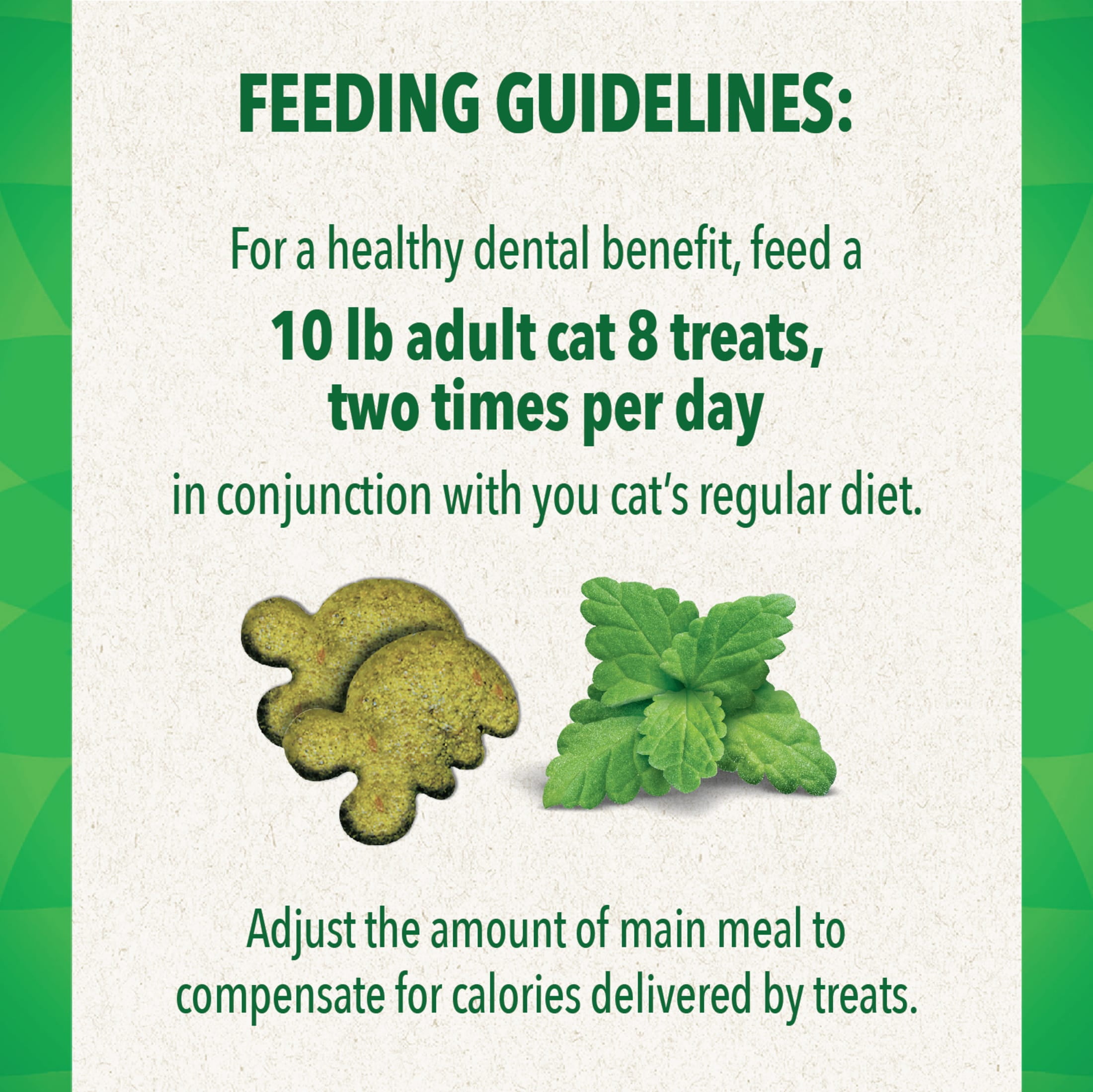 Catnip flavor dental treat for cats, 2.1 oz