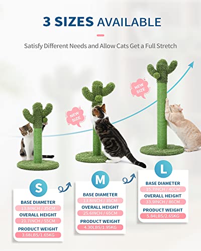 Cactus Cat Scratching Post with Dangling Balls