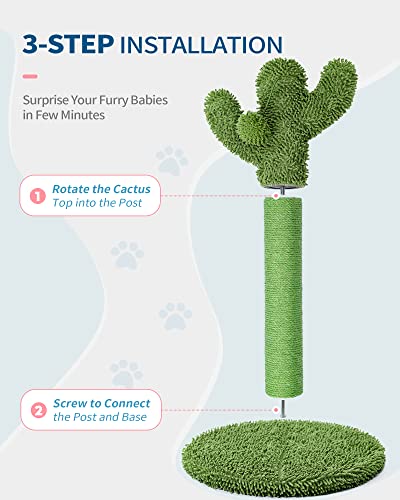 Cactus Cat Scratching Post with Dangling Balls