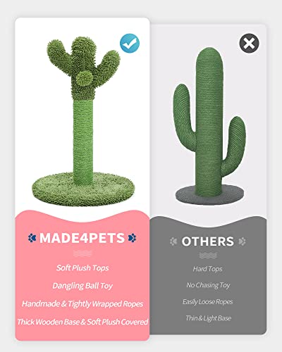 Cactus Cat Scratching Post with Dangling Balls