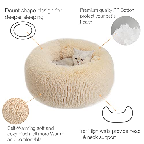 Cozy Plush Cat Bed for Indoor Cats