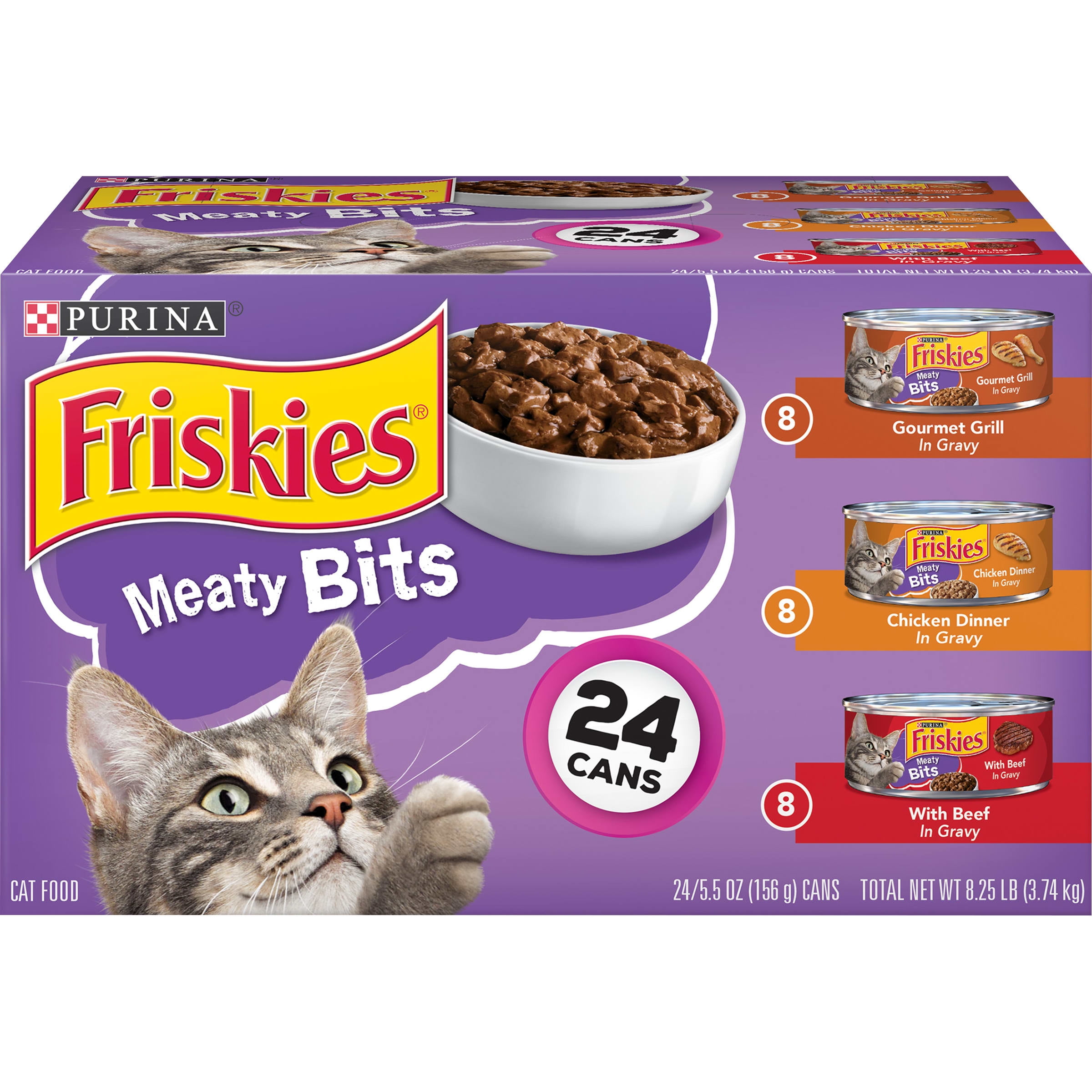 24-pack Friskies Wet Cat Food Variety with Gravy