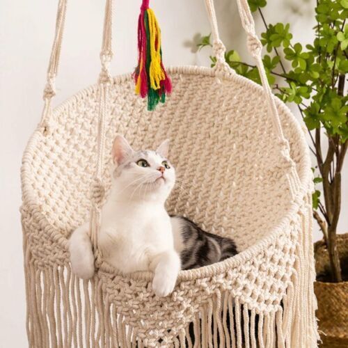 Boho Cat Window Hammock Swing Bed